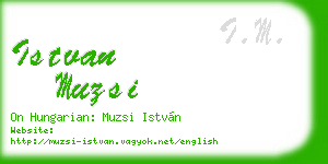 istvan muzsi business card