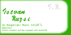 istvan muzsi business card